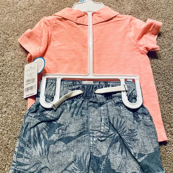 NEW • 5pc Baby Boys Lot • 6mo • Short Sets & Romper - Picture 5 of 10